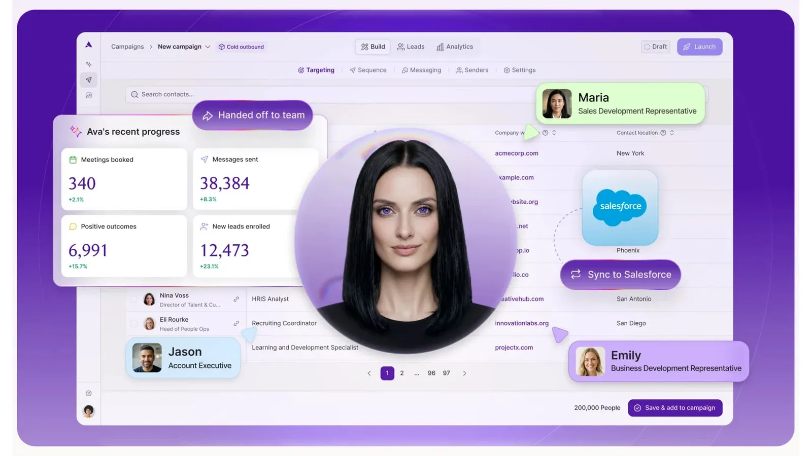 Artisan Ava product interface